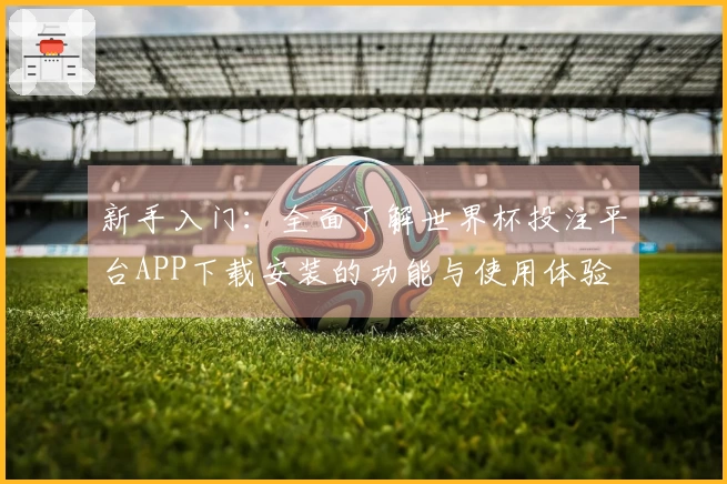 新手入门：全面了解世界杯投注平台APP下载安装的功能与使用体验
